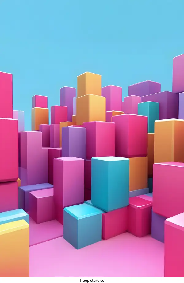 Abstract Colorful Geometric Shapes Background