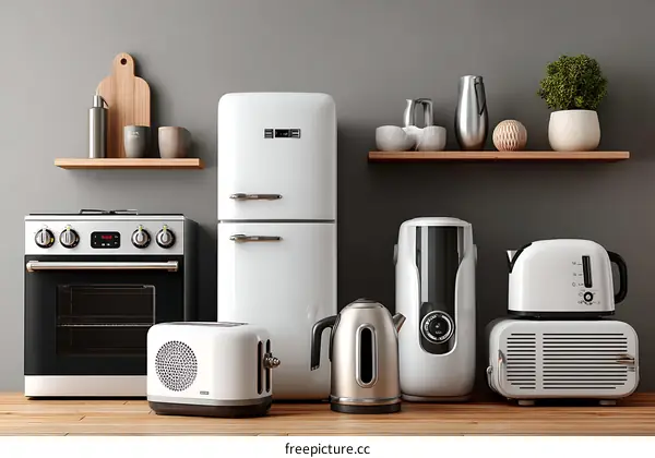 Modern Kitchen Appliances in a Stylish Interior