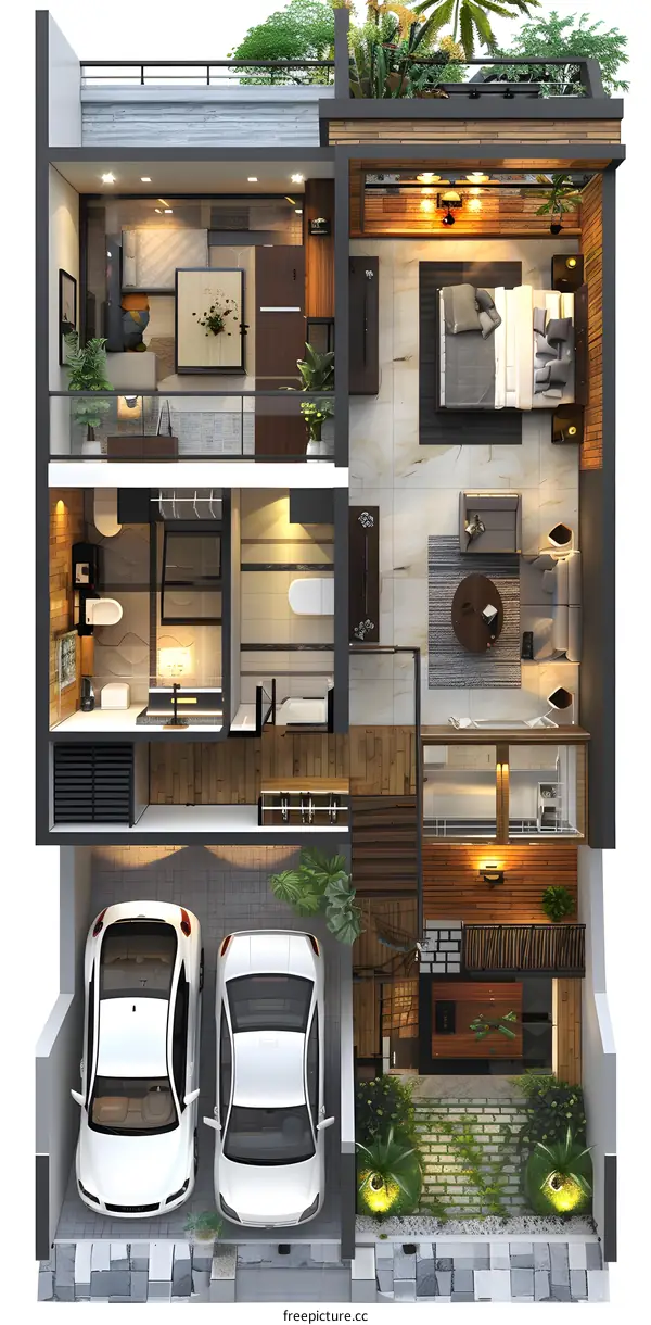 3-storey modern house