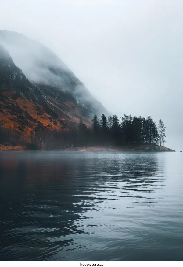 Eerie Mountains and Quiet Lake