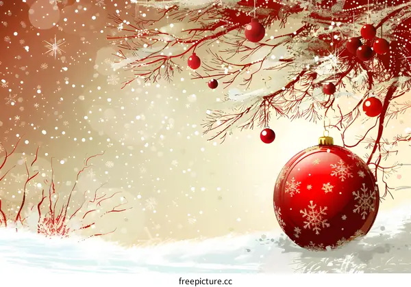 Christmas red ball