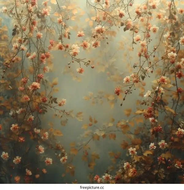 Wisteria flowers in full bloom