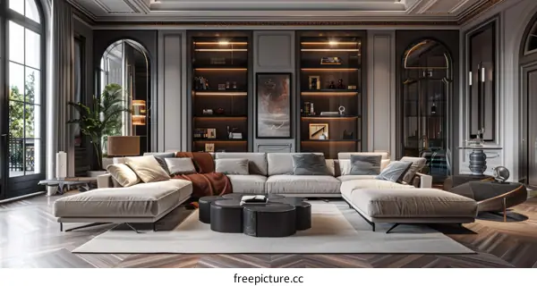 Modern Classic Style Living Room Interior