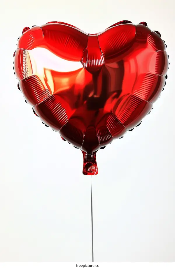 Red Heart-Shaped Foil Balloon