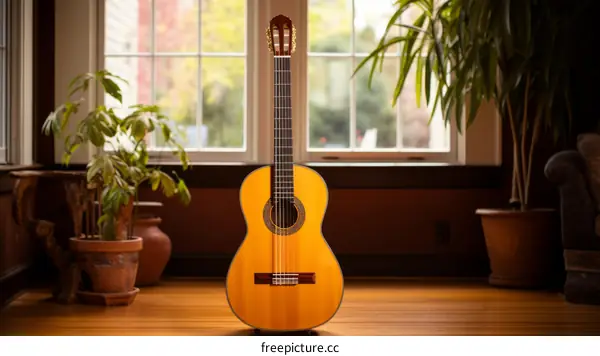 Classical Guitar, a Stringed Musical Instrument