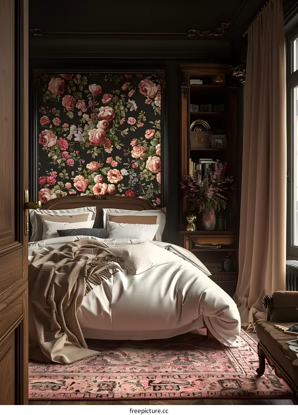 Exquisite and elegant European-style bedroom