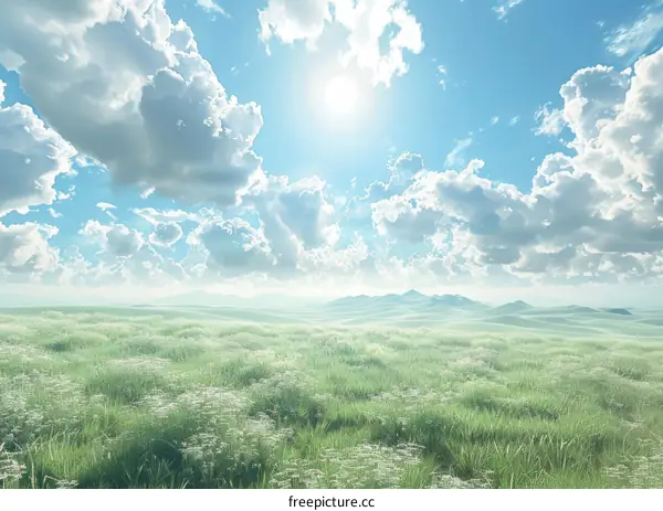 Stunning Skyview of a Lush Meadow