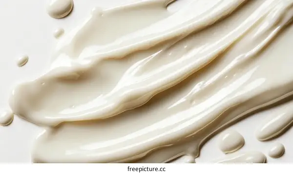 Cream Texture Close-up Displaying Smooth Application