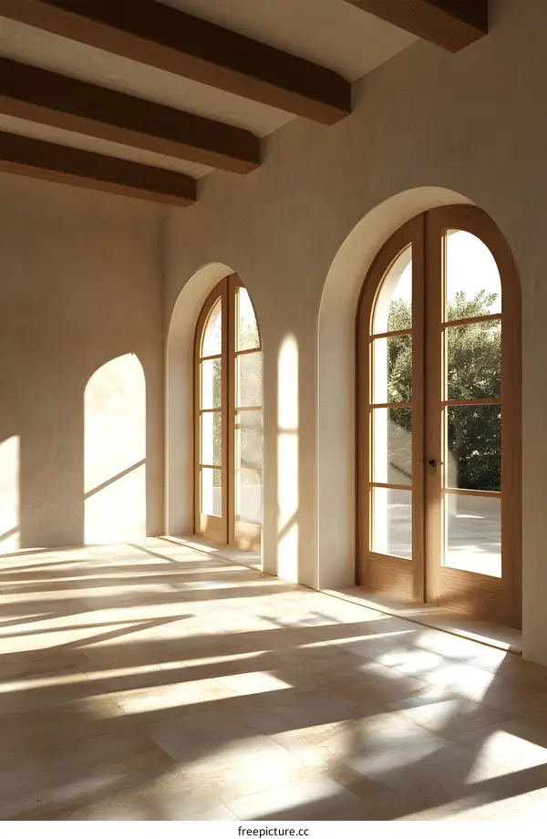 Arched Windows In A Modern Home Interior Design