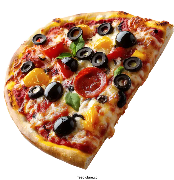 [Transparent Background PNG]Delicious Pizza Slice with Toppings