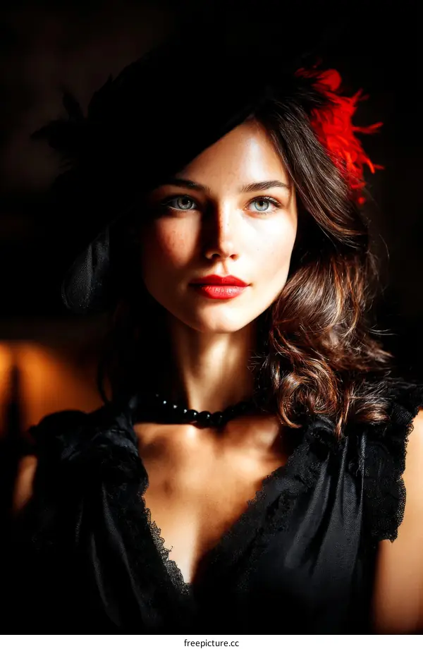 Vintage Fashion Portrait of a Beautiful Woman