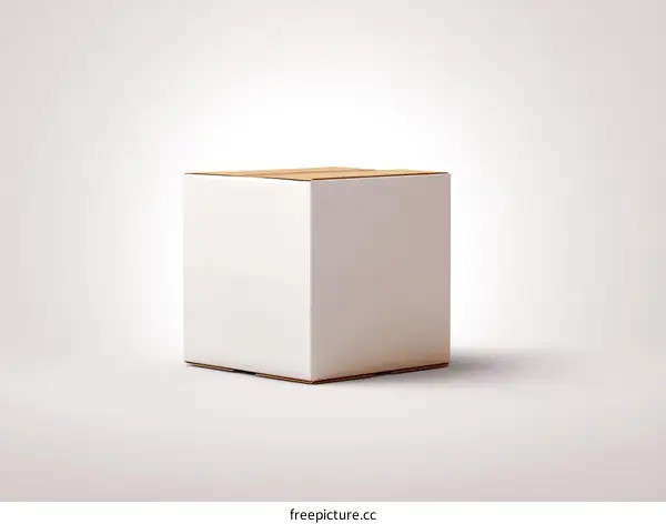 Blank Cardboard Box Mockup Studio Shot