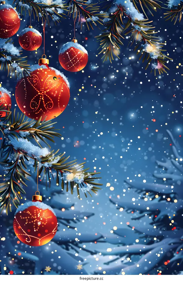 Christmas Tree With Red Balls