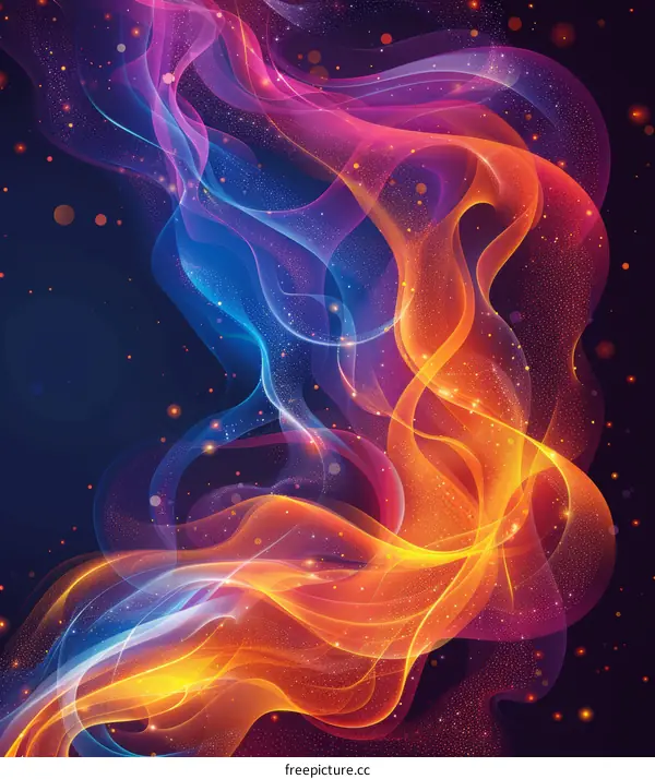 Colorful Flames with Dynamic Motion