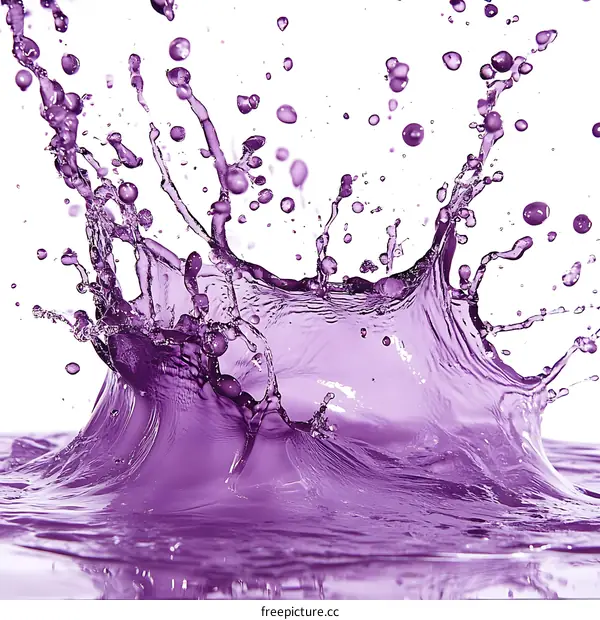 Purple Liquid Splash Abstract Photography