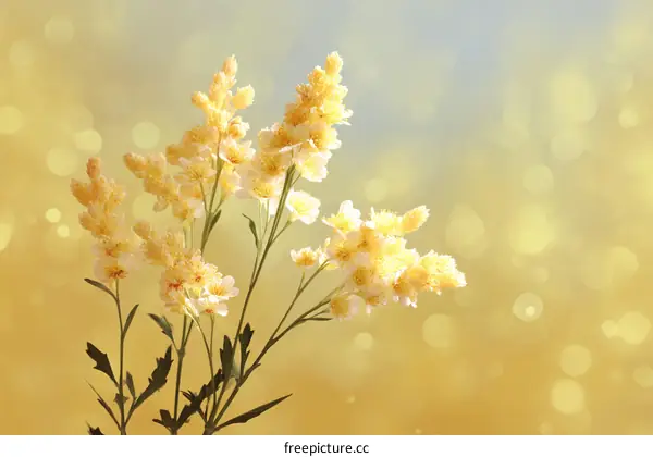 Yellow Flowers in Soft Light Background