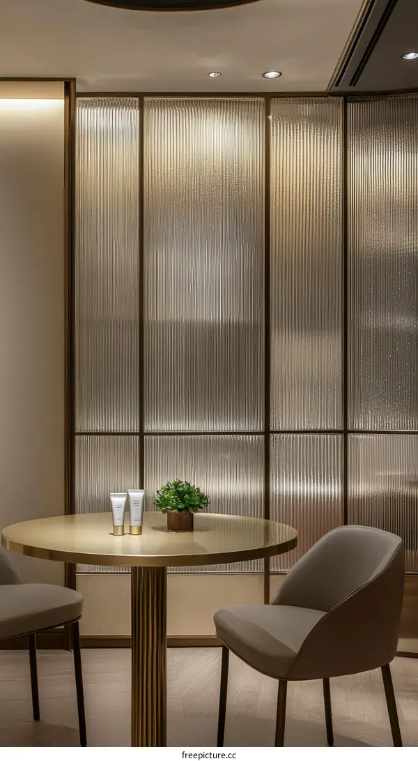 Modern Spa Room Interior Design with Glass Partitions