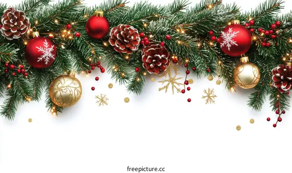 Christmas Decorations Festive Border