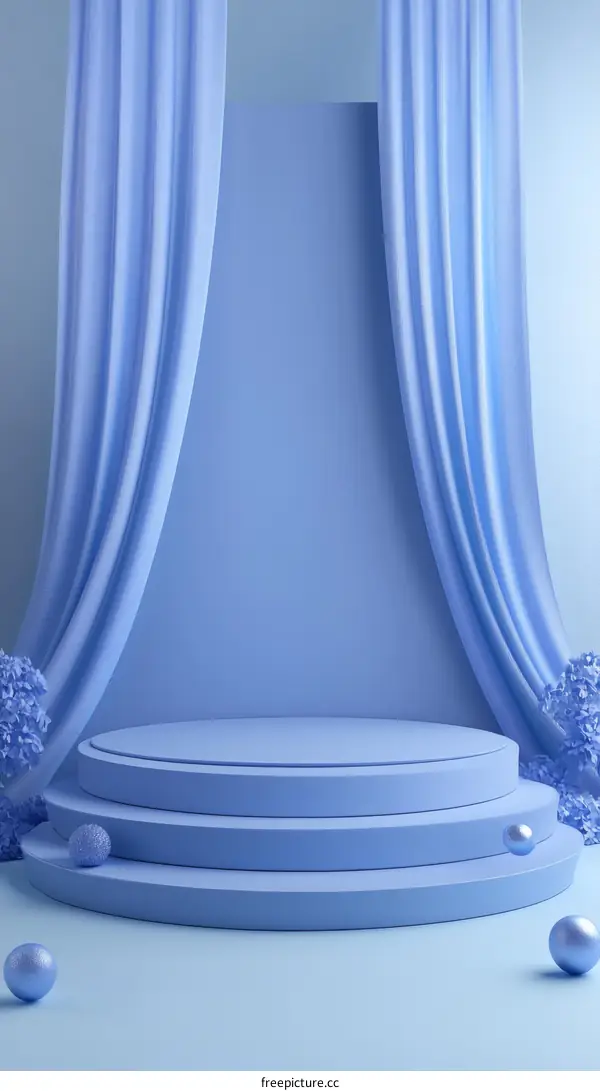 Pastel Blue Minimalist Product Display