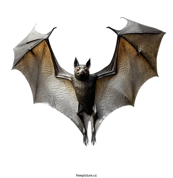 [Transparent Background PNG]Flying Bat Isolated on White Background