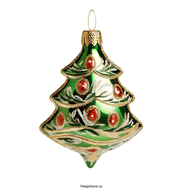 [Transparent Background PNG]Green Christmas Tree Ornament Decoration