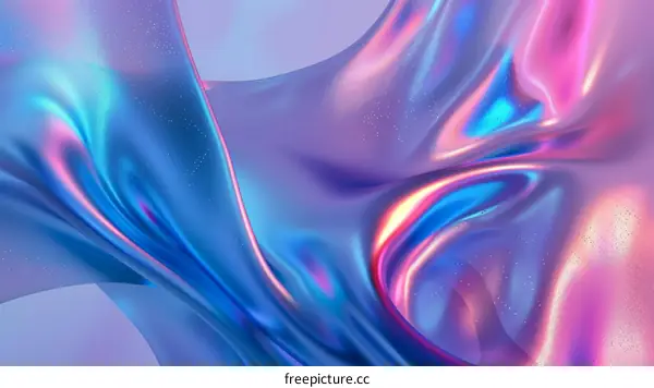 Abstract flowing holographic fabric background
