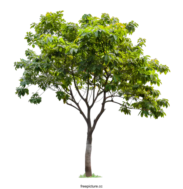 [Transparent Background PNG]Green Tree Isolated on White Background