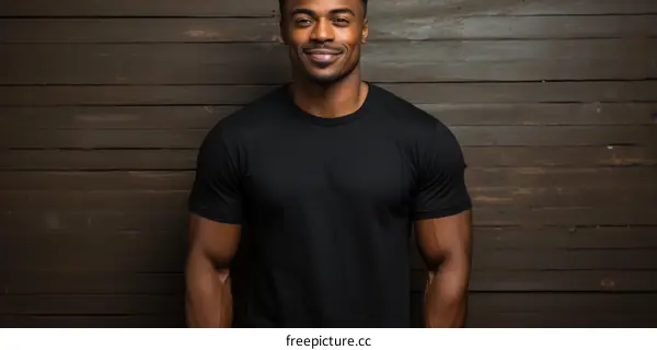 Studio portrait of a smiling young African-American man