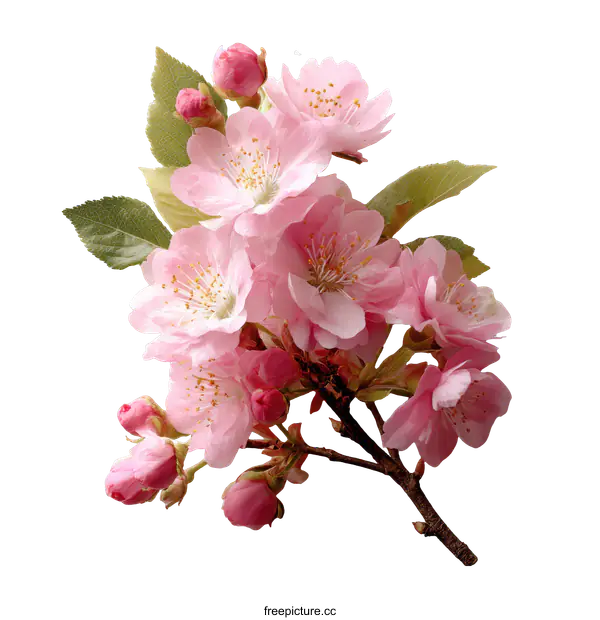 [Transparent Background PNG]Beautiful Spring Cherry Blossom Branch
