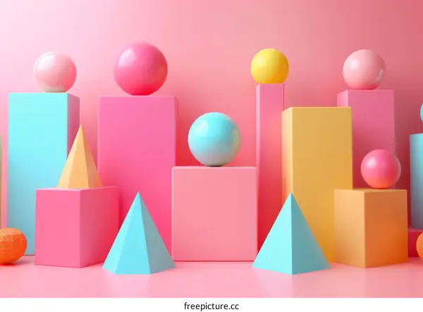 Abstract Vivid and Vibrant Geometric Art Background