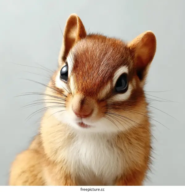 Close-up Portrait of a Chipmunk