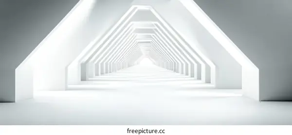 Abstract White Tunnel Corridor Design