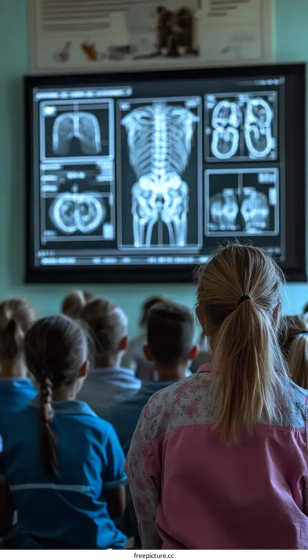 Educational presentation of X-ray images in class
