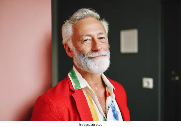 Stylish Senior Caucasian Male Portrait