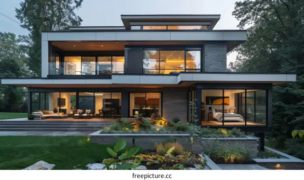 A Modern House with a Luxurious Swimming Pool