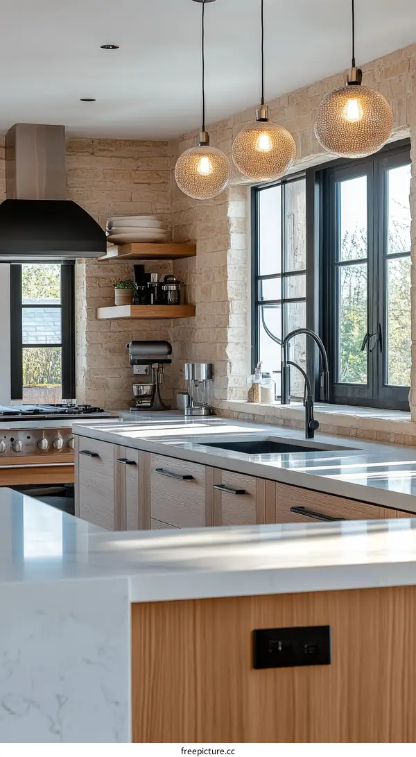 Modern Kitchen Interior with Natural Light