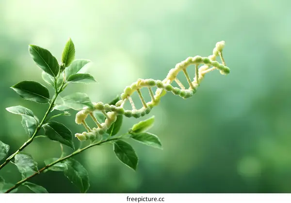 DNA Structure and Natural Growth Illustration