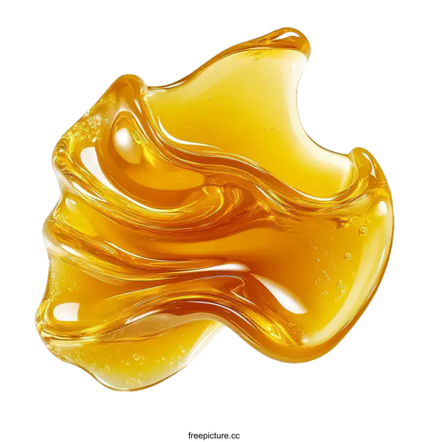 [Transparent Background PNG]Golden Honey Drizzle Close-up