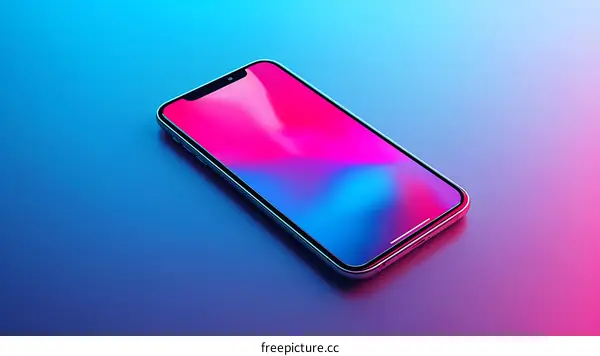 Modern Smartphone with Gradient Background