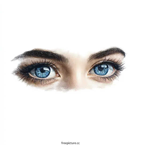 Close-up Detailed Eyes Illustration