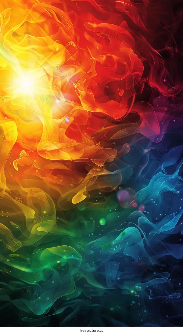 Abstract Colorful Smoke Art Background