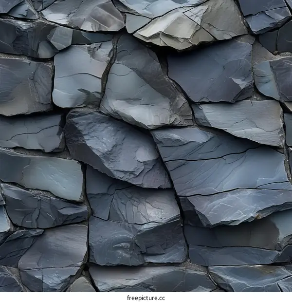 Dark gray slate stone wall texture seamless