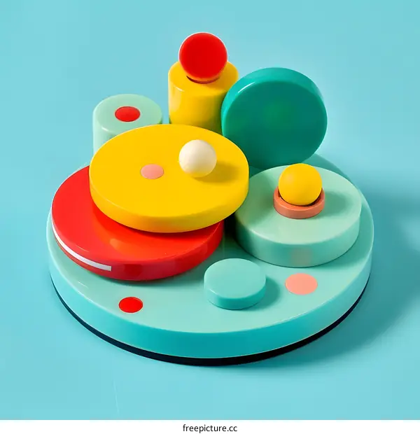 Abstract Colorful Geometric Shapes Design