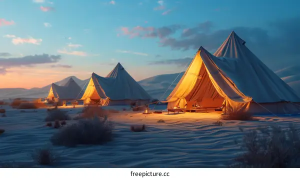 Luxury Tents in the middle of the Desert