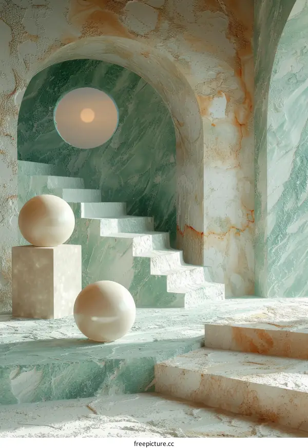 Abstract Architectural Design with Geometric Shapes