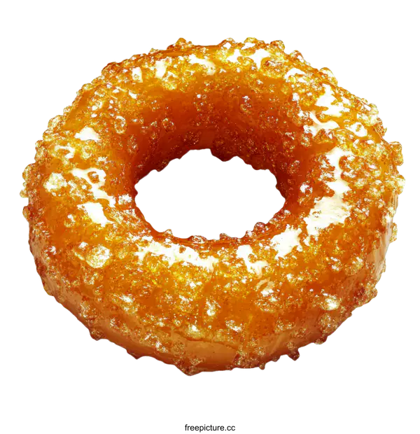 [Transparent Background PNG]Close Up of a Delicious Caramelized Donut