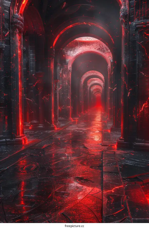 Surreal Lava Hallway