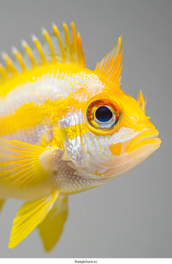 Close up of a yellow fish