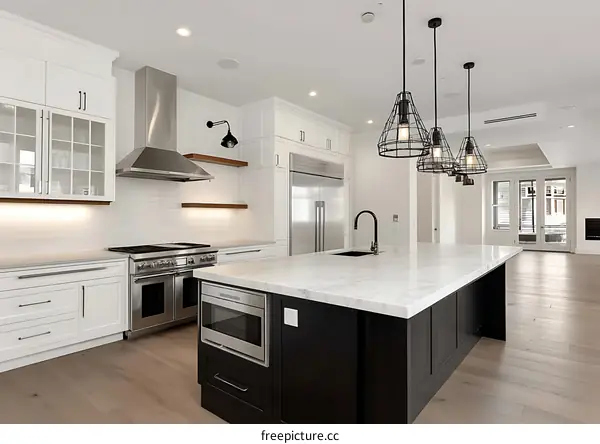 Modern Kitchen Interior Design with Elegant Island