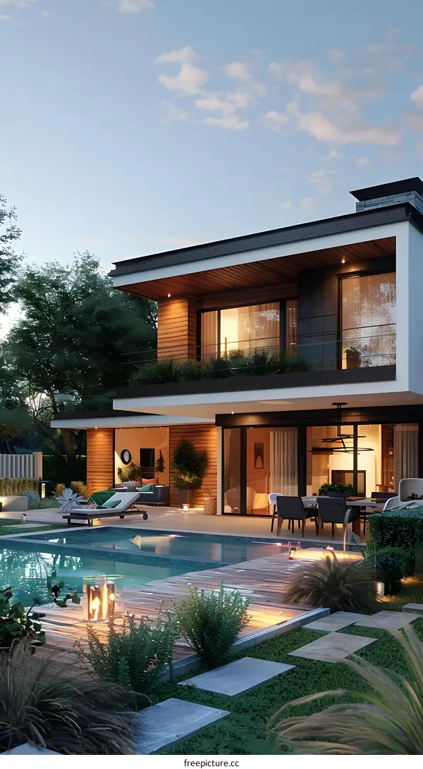 A Modern House with Swimming Pool